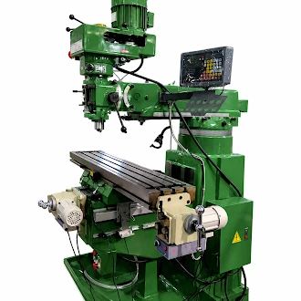 High-precision CNC milling machine in operation